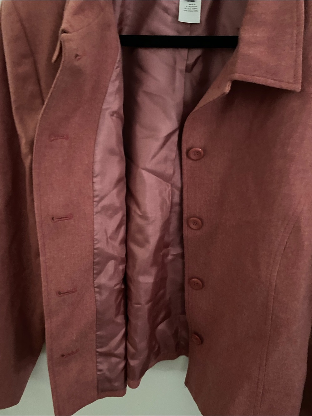 Pendleton Dusty Rose Wool Button-Front Jacket - Picture 7 of 7